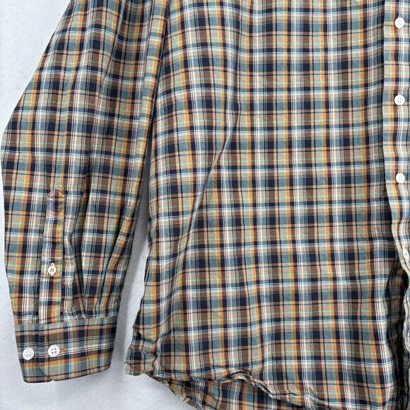 Cinch Mens Button Down Shirt Size XXL Brown Plaid Western Cowboy Contrast Cuff - Picture 9 of 14